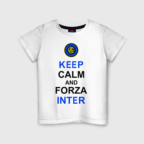 Детская футболка Keep Calm & Forza Inter / Белый – фото 1