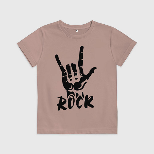 Детская футболка Real Rock / Пыльно-розовый – фото 1