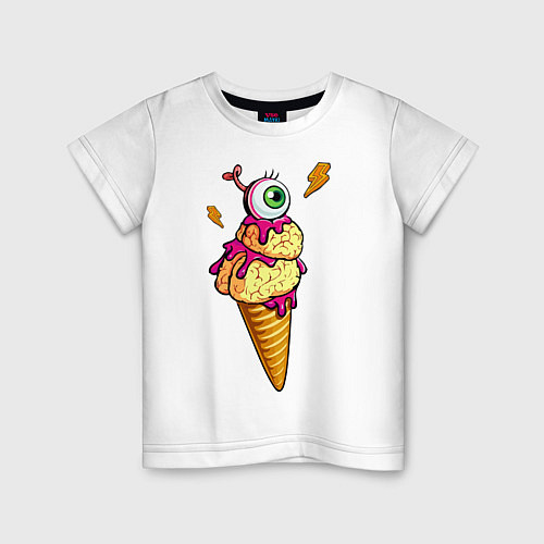 Детская футболка Zombie ice cream / Белый – фото 1