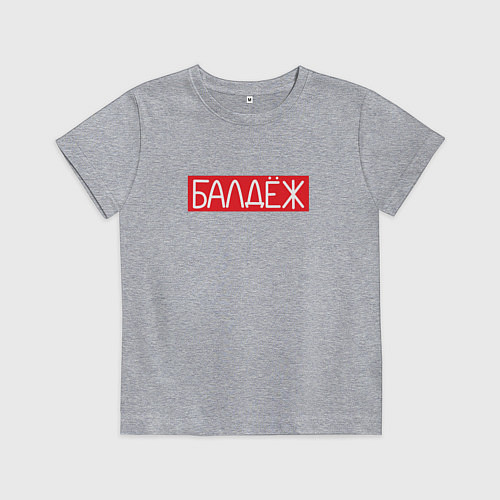Детская футболка Балдёж на красном / Меланж – фото 1