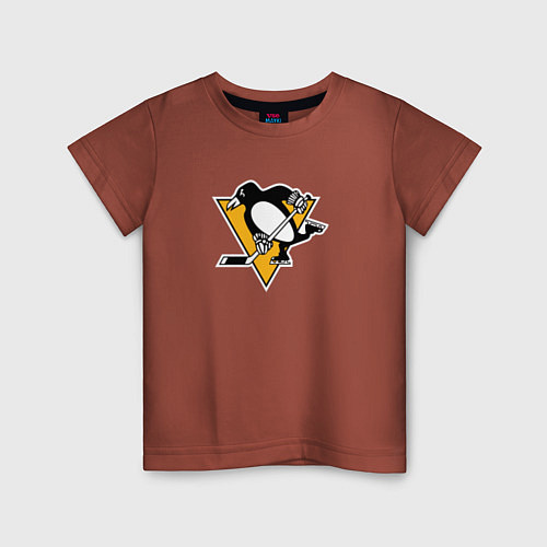 Детская футболка Pittsburgh Penguins: Evgeni Malkin / Кирпичный – фото 1