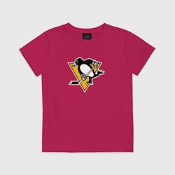 Футболка хлопковая детская Pittsburgh Penguins: Evgeni Malkin, цвет: маджента