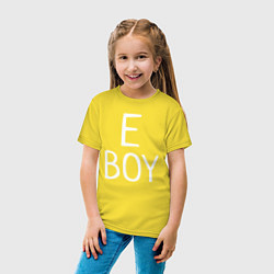 Футболка хлопковая детская E BOY, цвет: желтый — фото 2