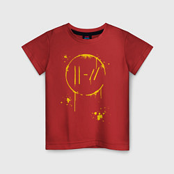 Футболка хлопковая детская TWENTY ONE PILOTS TOP, цвет: красный