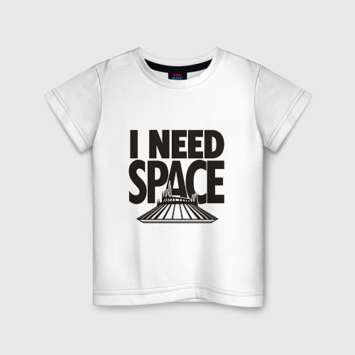 Детская футболка I Need Space / Белый – фото 1