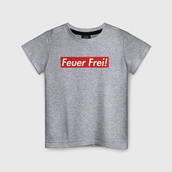 Футболка хлопковая детская Feuer Frei!, цвет: меланж