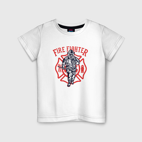 Детская футболка Fire fighter / Белый – фото 1