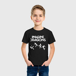 Футболка хлопковая детская IMAGINE DRAGONS, цвет: черный — фото 2