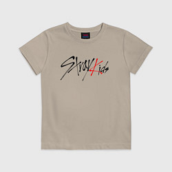 Футболка хлопковая детская STRAY KIDS BANGCHAN, цвет: миндальный