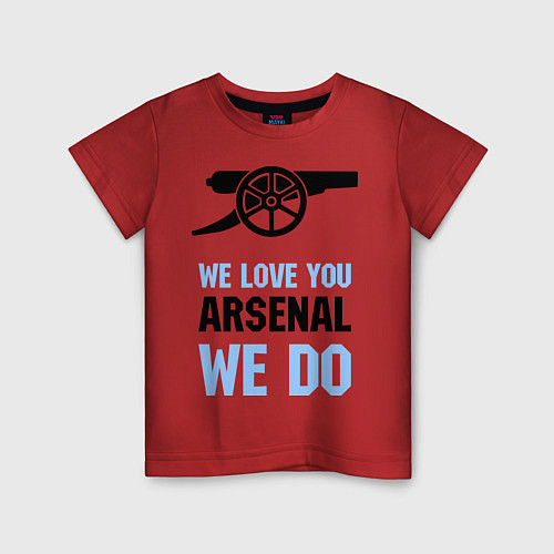 Детская футболка We love you Arsenal / Красный – фото 1