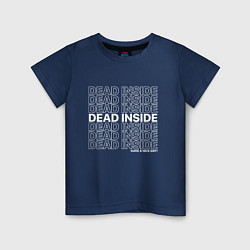 Футболка хлопковая детская Dead inside, цвет: тёмно-синий