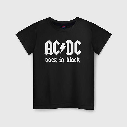 Детская футболка ACDC BACK IN BLACK / Черный – фото 1