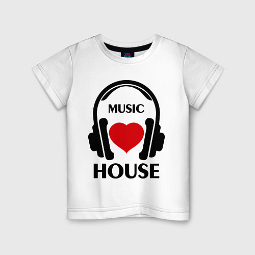 Детская футболка House Music is Love / Белый – фото 1