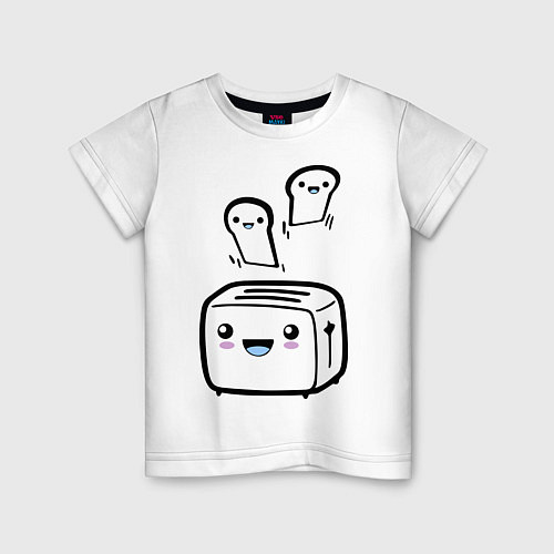 Детская футболка Позитивный тостер / Белый – фото 1