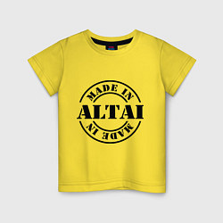 Футболка хлопковая детская Made in Altai, цвет: желтый