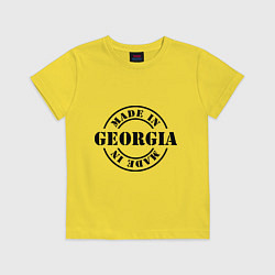 Футболка хлопковая детская Made in Georgia (сделано в Грузии), цвет: желтый