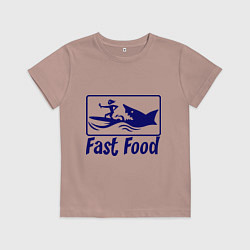 Детская футболка Shark fast food