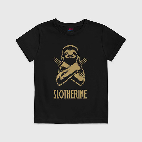 Детская футболка Slotherine / Черный – фото 1