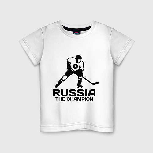 Детская футболка Russia: Hockey Champion / Белый – фото 1