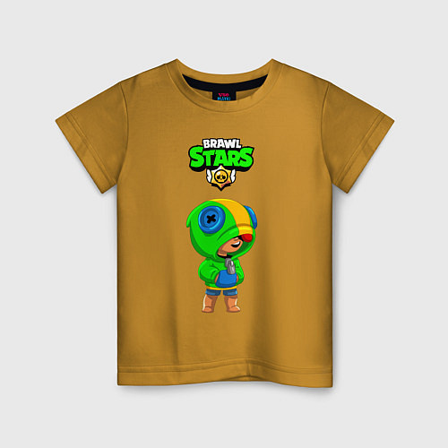 Детская футболка BRAWL STARS LEON / Горчичный – фото 1