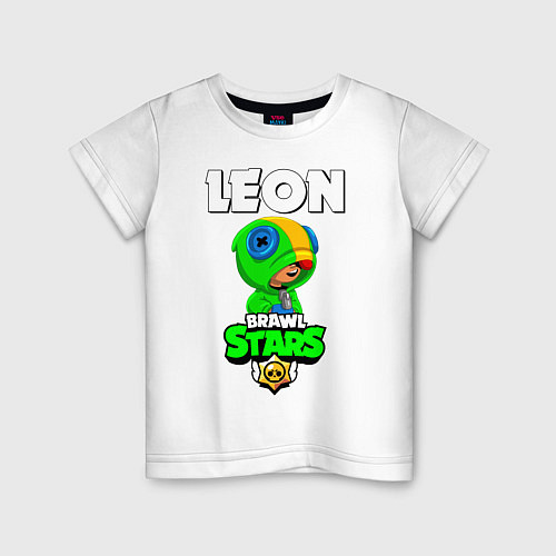 Детская футболка BRAWL STARS LEON / Белый – фото 1