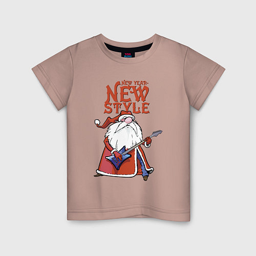 Детская футболка New Year - new style! / Пыльно-розовый – фото 1