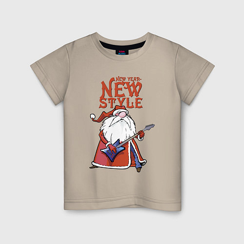 Детская футболка New Year - new style! / Миндальный – фото 1