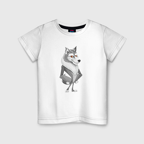 Детская футболка Волк / Белый – фото 1