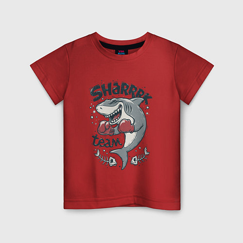 Детская футболка Shark Team / Красный – фото 1