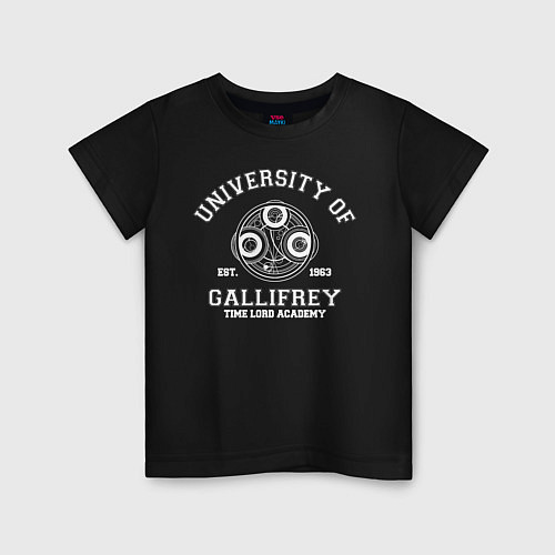 Детская футболка Доктор Кто, Галлифрей / Черный – фото 1