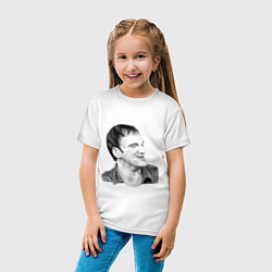 Футболка хлопковая детская Квентин Тарантино, цвет: белый — фото 2