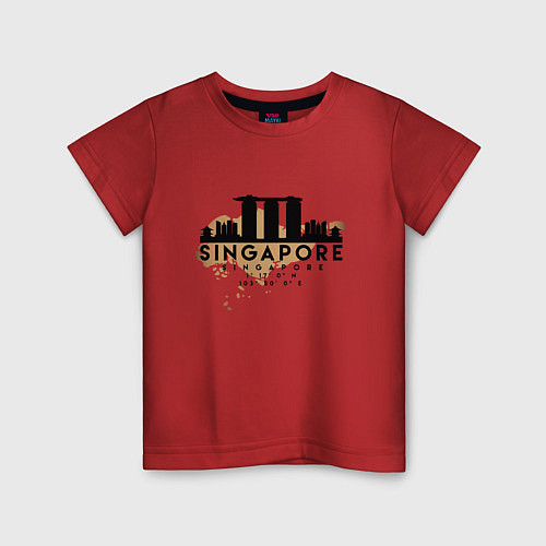 Детская футболка Сингапур / Красный – фото 1