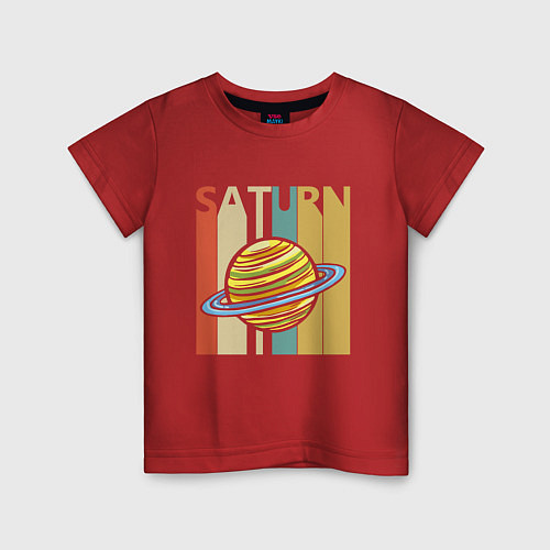 Детская футболка Сатурн / Красный – фото 1