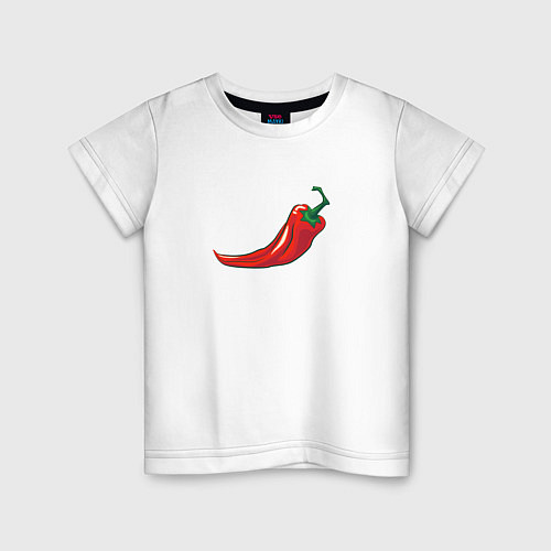 Детская футболка Перец Чили / Белый – фото 1