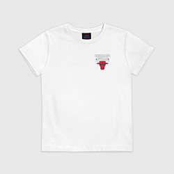 Футболка хлопковая детская CHICAGO BULLS, цвет: белый