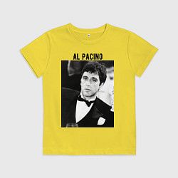 Футболка хлопковая детская Аль Пачино, цвет: желтый