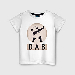 Футболка хлопковая детская DAB Panda, цвет: белый
