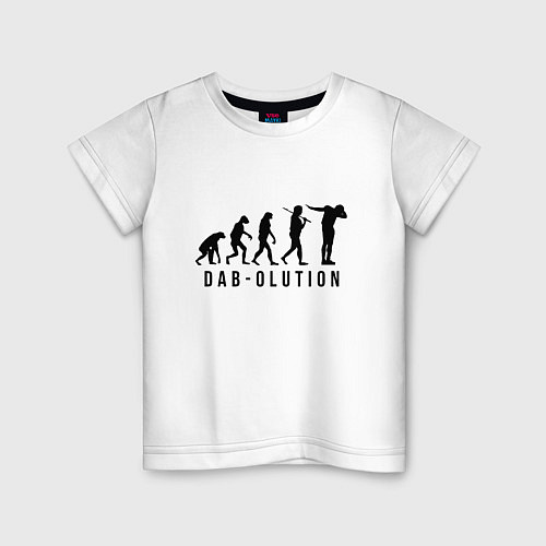 Детская футболка Dab - olution / Белый – фото 1