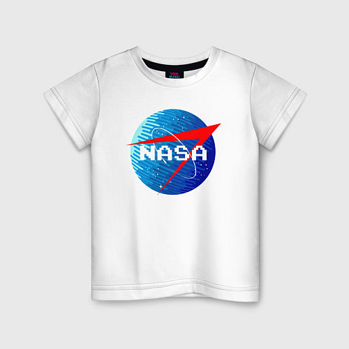 Детская футболка NASA Pixel / Белый – фото 1