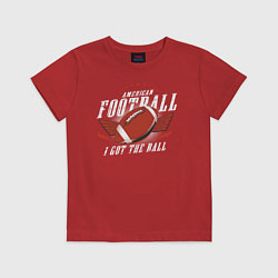 Футболка хлопковая детская I got the ball, цвет: красный
