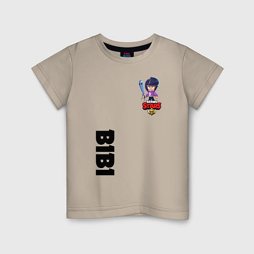 Детская футболка BRAWL STARS BIBI / Миндальный – фото 1