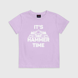 Футболка хлопковая детская It's hammer time, цвет: лаванда