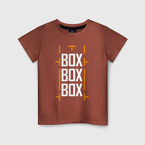 Детская футболка Box box box / Кирпичный – фото 1