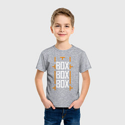 Футболка хлопковая детская Box box box, цвет: меланж — фото 2