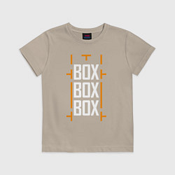 Футболка хлопковая детская Box box box, цвет: миндальный