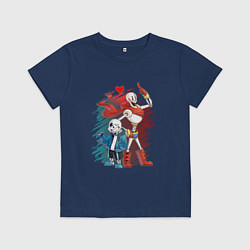 Футболка хлопковая детская UNDERTALE, цвет: тёмно-синий