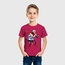 Футболка хлопковая детская UNDERTALE, цвет: маджента — фото 2