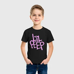 Футболка хлопковая детская LIL PEEP, цвет: черный — фото 2