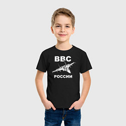 Футболка хлопковая детская ВВС России, цвет: черный — фото 2