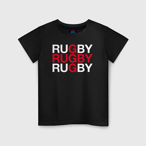 Детская футболка Rugby Регби / Черный – фото 1